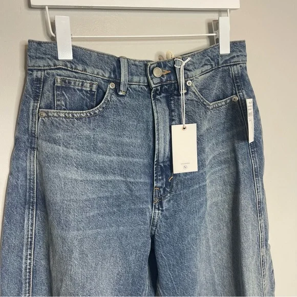 $179 Good American Good Extreme Barrel Relaxed Jeans NWT - Picture 11 of 12